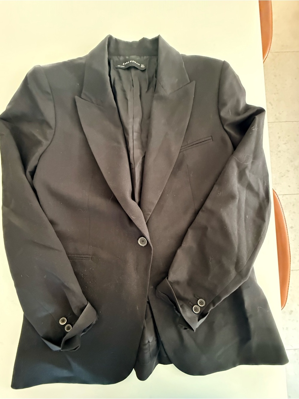 Vintage Zara Classic Black Womenβs Single-Breasted Blazer